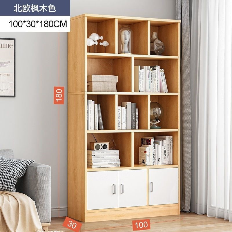 Bookshelf floor-standing storage rack living room for home wall-mounted storage cabinet storage cabinet office filing cabinet simple bookcase
