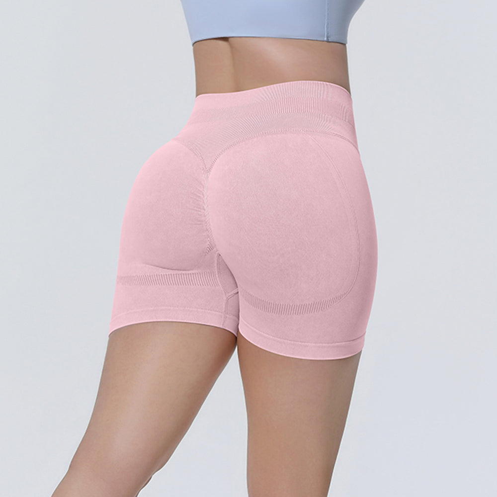 New arrival cross-border seamless washable tight high elastic high waist yoga shorts sports running fitness yoga wear three-quarter pants