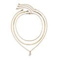 Fashion cross-border fashion simple water drop pendant necklace stylish multi-layered cold style clavicle chain necklace