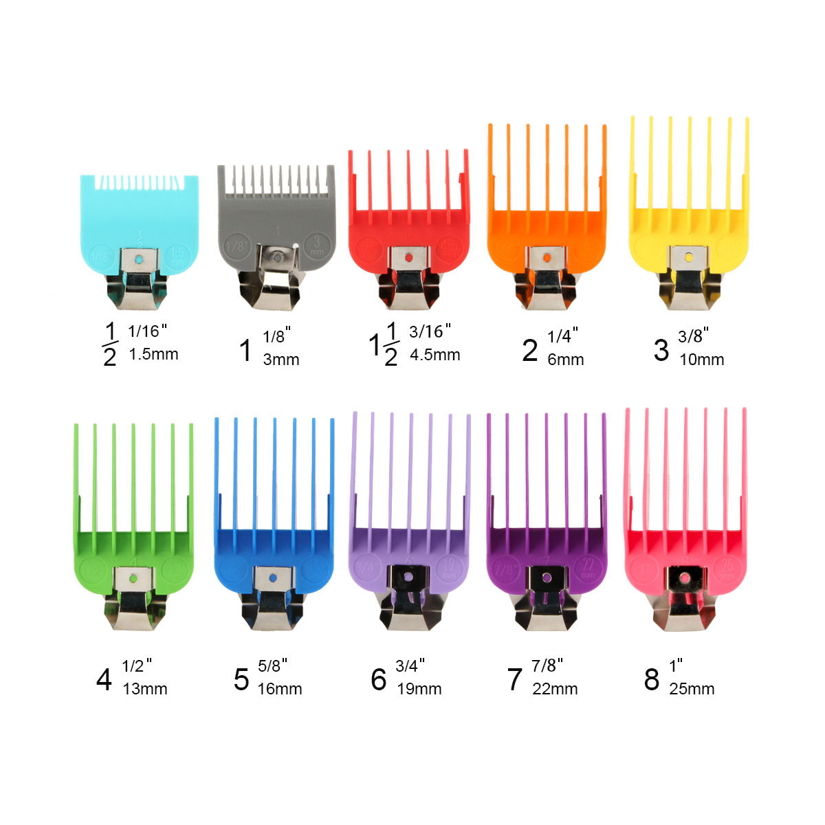 Electric push shears universal color limit comb, electric fader caliper haircut, positioning comb 10-piece set with storage box