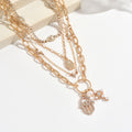 Wholesale devil's eye diamond necklace cross-border multi-layered eye bracelet cross stylisheasiest for match clavicle chain