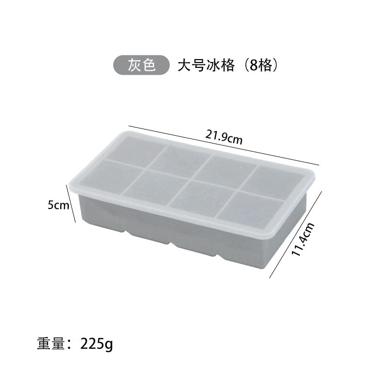 Freeze ice cube mold with lid silicone ice grids ice making film skull square ice maker cocktail ice ball film