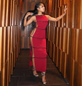 European and american cross-border women's fashion:   summer new arrivals - sexy and chic sleeveless tie-side mini dress