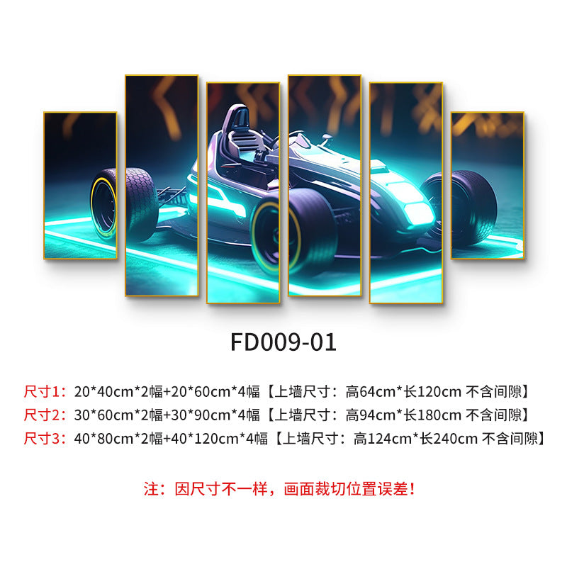 Bar industrial wind motorcycle wall decoration painting tavern KTV box creative mural barbecue shop car painting