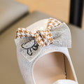 Girls' princess shoes: new autumn  collection - soft leather ballet flats with bow detail, stylish moccasins for toddlers and big kids