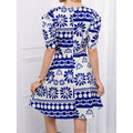 listing: new  women's fashionable and elegant printed dress