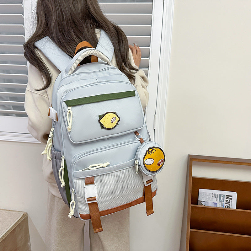 Large capacity backpack for women, fashionable casual sports backpack, versatile laptop backpack for high school and college students, trendy style