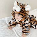 Baby clothes cute outing rompers heattech cartoon super cute winterthickened baby rompers one-piece jumpsuit