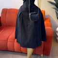 European and american cross-border women's fashion:  summer new arrival - elegant and chic notch lapel slim-fit little black dress, midi length