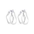 Brass electroplated real gold cross-border women's 14k wave-shaped stylish pendant earrings lightweight twisted infinite ring