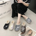 plus size baotou fur slippers for women outwearfleece-linedsequin autumn winternew arrivalstuffed cotton slippers