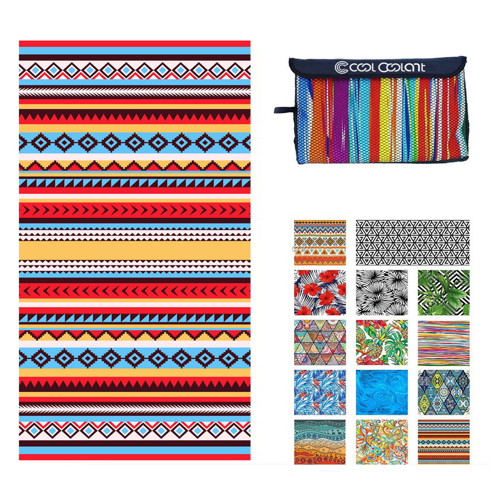 Factory wholesale full-page printed sand-free beach towel, soft, absorbent, quick-drying, mesh bag packaging, advertising cheerleading bath towel