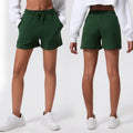 Fashion cross-border high waistslimming look yoga shorts elastic tight running loose pants tummy control cycling pants fitness shorts
