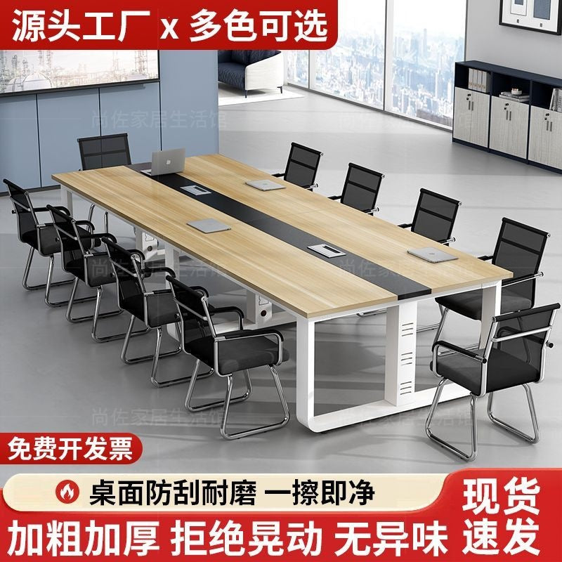 Conference table long table minimalist modern office desk and chair set meeting room bench table and chairs training table
