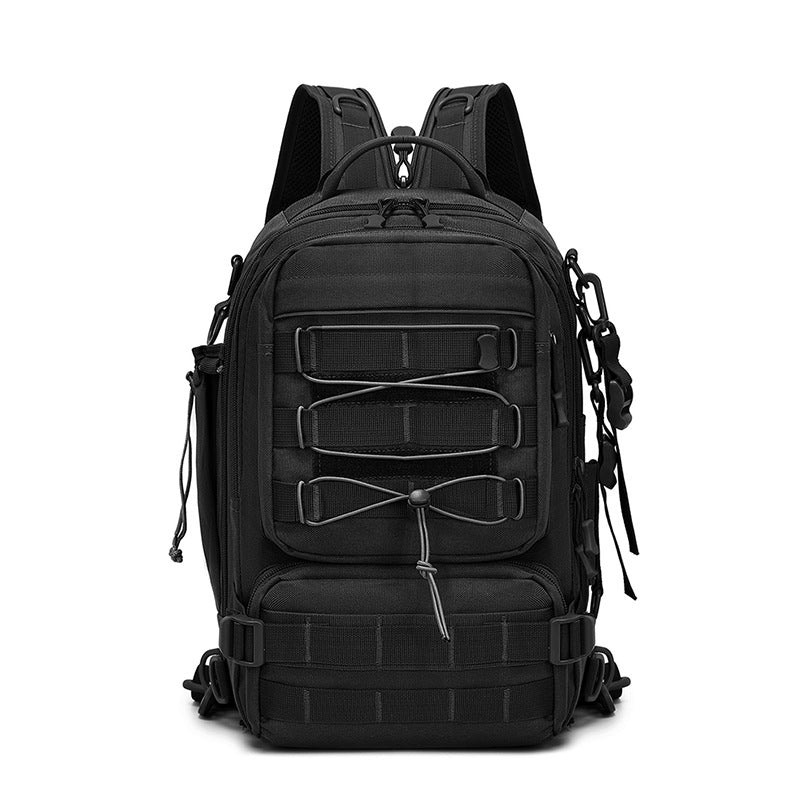 Cross-border outdoor mountaineering bag large-capacity sports backpack trendy camouflage multi-compartment fishing bag casual messenger bag men
