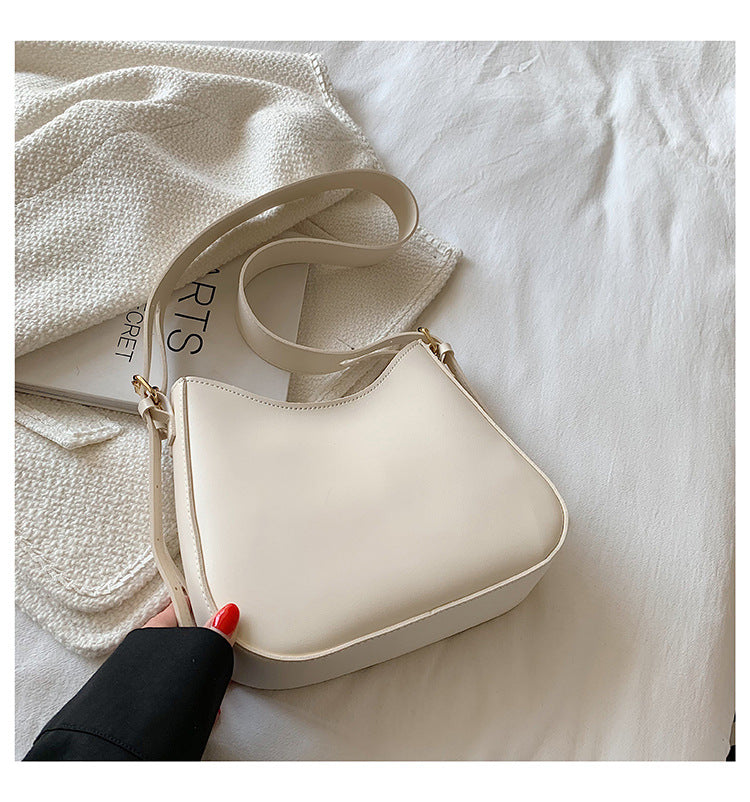 Simple small bag retro messenger bag women's 2025 new fashion shoulder bag large capacity texture casual tote bag