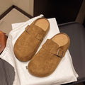 Baotou slippers for women outwear2025 spring and summer new arrivaleasiest for match slip-on shoes thick sole birkenstock shoes half slippers for women