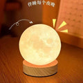 Original wooden moon night light desktop bedside bedroom usb direct plug-in moon with switch small table lamp ce certification