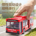 exclusive children's bus door opening simulation model bus baby bus bus boy toy
