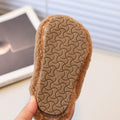 Girls' fleece-lined lambswool outdoor warm cotton shoes,  new korean style, cute fuzzy slippers, loafers