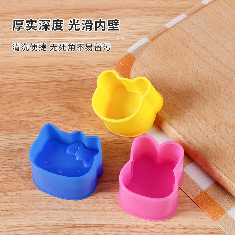 Diy animal mini onigiri molds - cute bunny three-piece set, cartoon bento box, kids' sushi tools - cross-border
