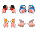 Car cute cartoon butt sticker anti-collision sticker 3d car anti-collision silicone pad butt sticker home refrigerator sticker