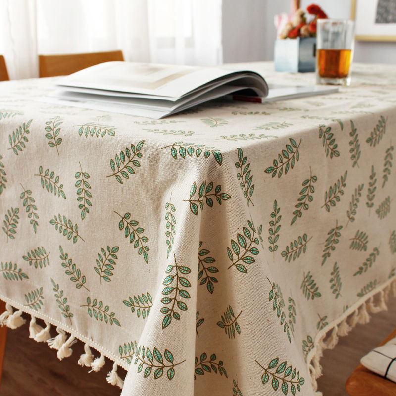 Ins tablecloth fabric cotton and linen small fresh scandinavian style populargirl heart plaid coffee table dining table dormitory desk mat