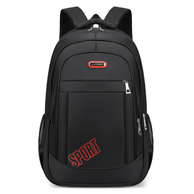 New large-capacity middle and high school students backpack men's simple casual wear-resistant nylon business computer backpack