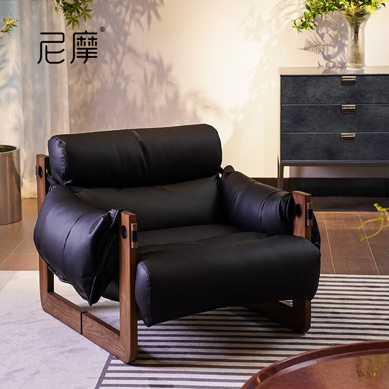 People sofa chair jersey island chair living room medieval style leather sofa chair casual lazy chair solid wood retro lounge chair