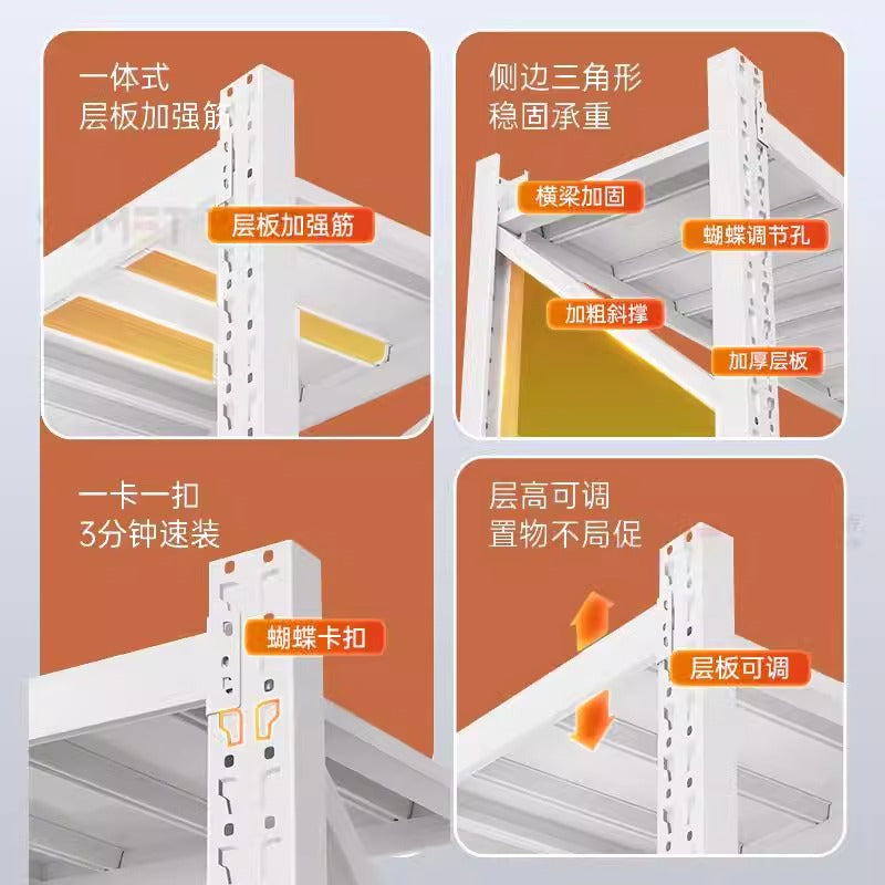 For homeshelves wardrobe bedroom simple assembly coat rack open floor standing hole board angle steel clothes rack storage rack