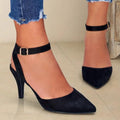 export 2026 summer new pointed-toe square buckle high heels fashionable single shoes stiletto closed-toe women's sandals