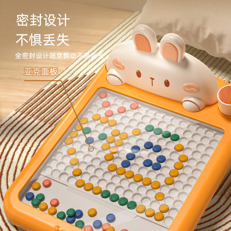 New rabbit magnetic drawing board children's animal puzzle early education puzzle pen control training magnetic drawing board 61 toy
