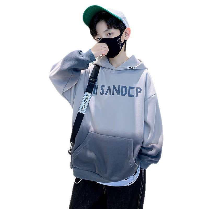 Boys' hooded sweatshirt - spring/autumn style,  autumn new arrival, outerwear, autumn top, trendy & stylish, mid-to-large size children's clothing, long sleeve