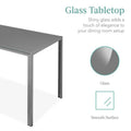 Exporttarget tempered glass dining table and chairs transparent scandinavian rectangular dining table dining tables