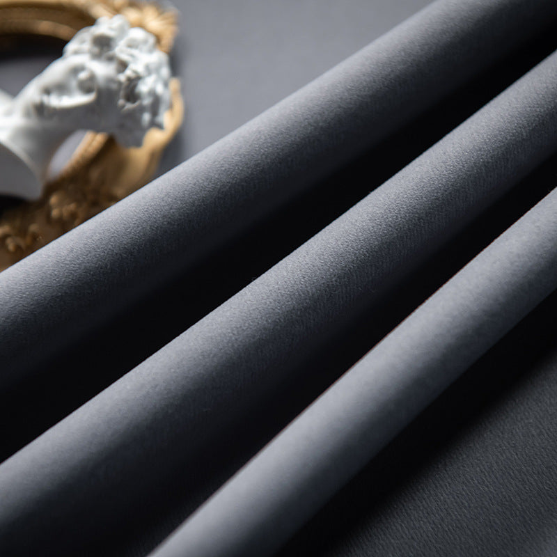 Casual thickened high-precision blackout curtain fabric hotel engineering accessible luxury fabric interlining finished curtain manufacturer wholesale