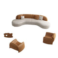 Business reception room negotiation area sofa lounge three-seater office coffee table top grain leather