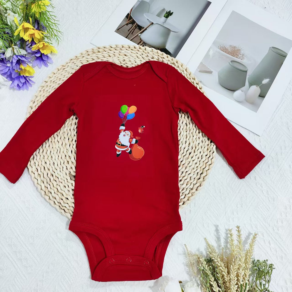 Original overstock: european & american style christmas romper for infants & toddlers - unisex, newborn, 100% cotton, one-piece crawling suit