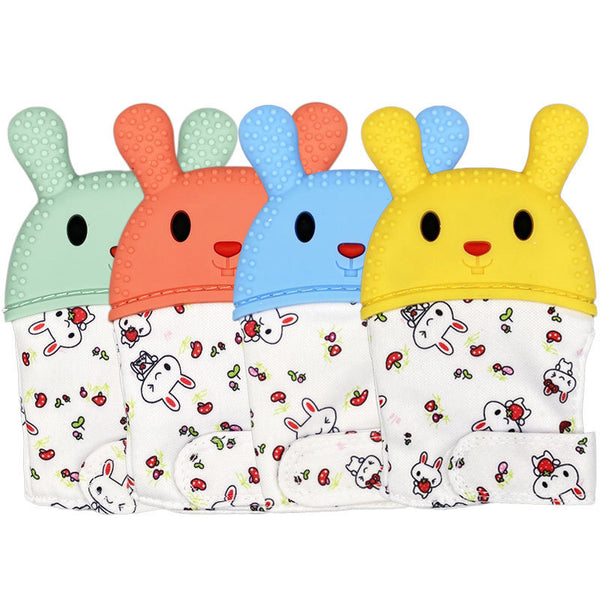 Baby Silicone Toothpaste Gloves Baby Anti-Eating Hand Artifact Children's Teething Toys Baby Ring Eating Hand Gloves Toothpaste