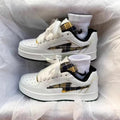 2026 summer new arrival: unisex retro couple's casual sneakers - "mandarin duck" checkered design, bread style, lightning bolt detail, versatile and stylish