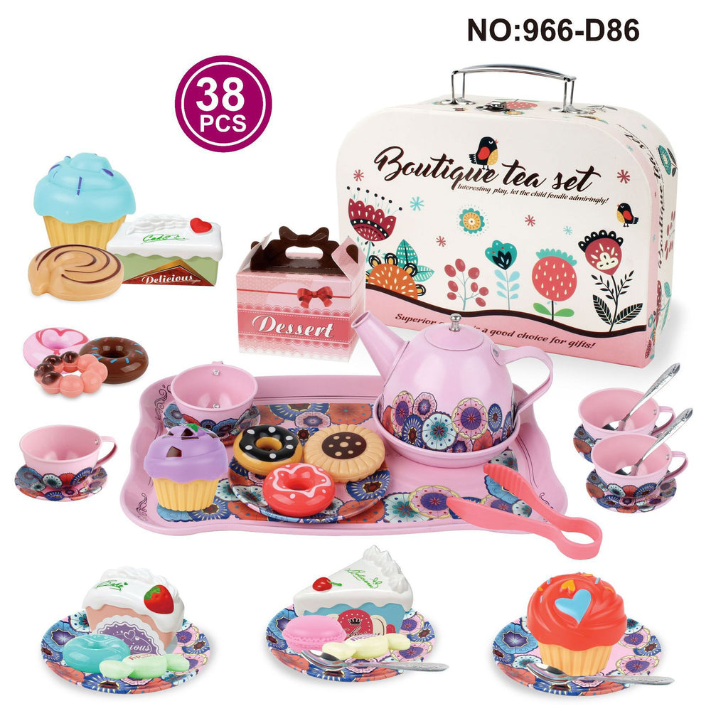 children's simulation tea set, food, dessert, cake, coffee, tea break, afternoon tea, girl's play house gift