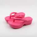 Zhao lusi's same style eva stepping on shit flip-flops women's summerthick soleheight increasingoutwearfashion beach shoes