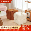 Sofa stool for home living room footrest bedroom casual low stool corduroy twist stool beige stool cross-border hot selling
