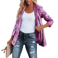 2025 spring european and american cross-border e-commerce women's fashion amazon new arrival multi-color sequin long sleeve chic blazer