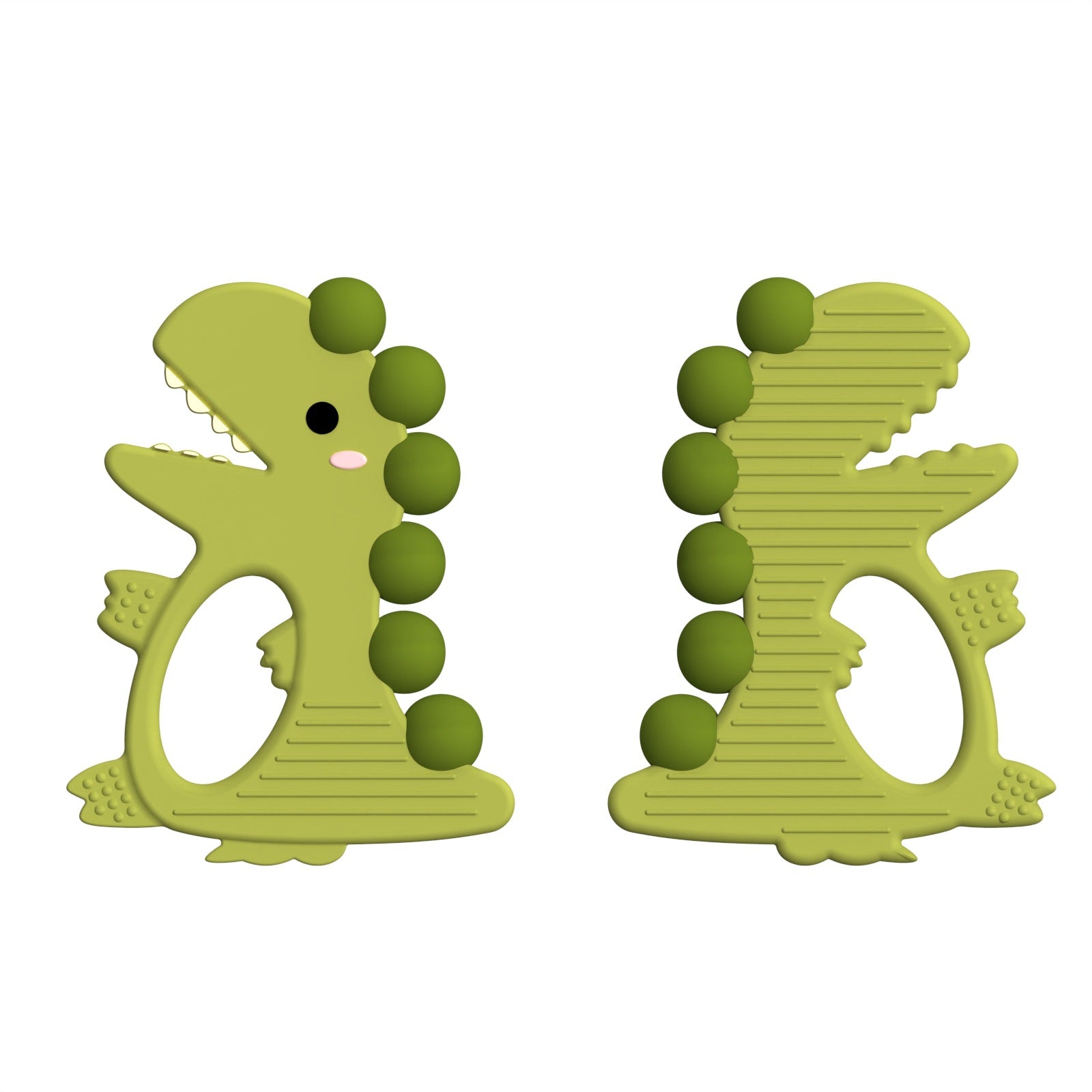 Cross-border new creative cartoon dinosaur drop glue toothpaste baby food grade silicone molar stick anti-eating hand toy