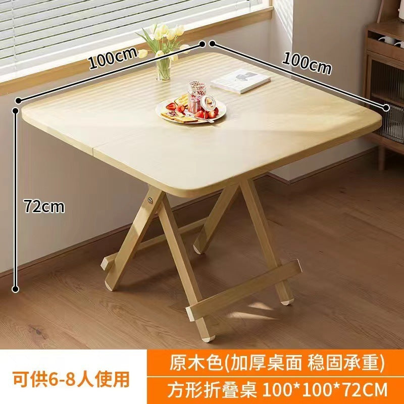 Folding tablefor homedining tableoutdoor night market portable stall square tablesimple small apartment rental house dining table and chairs