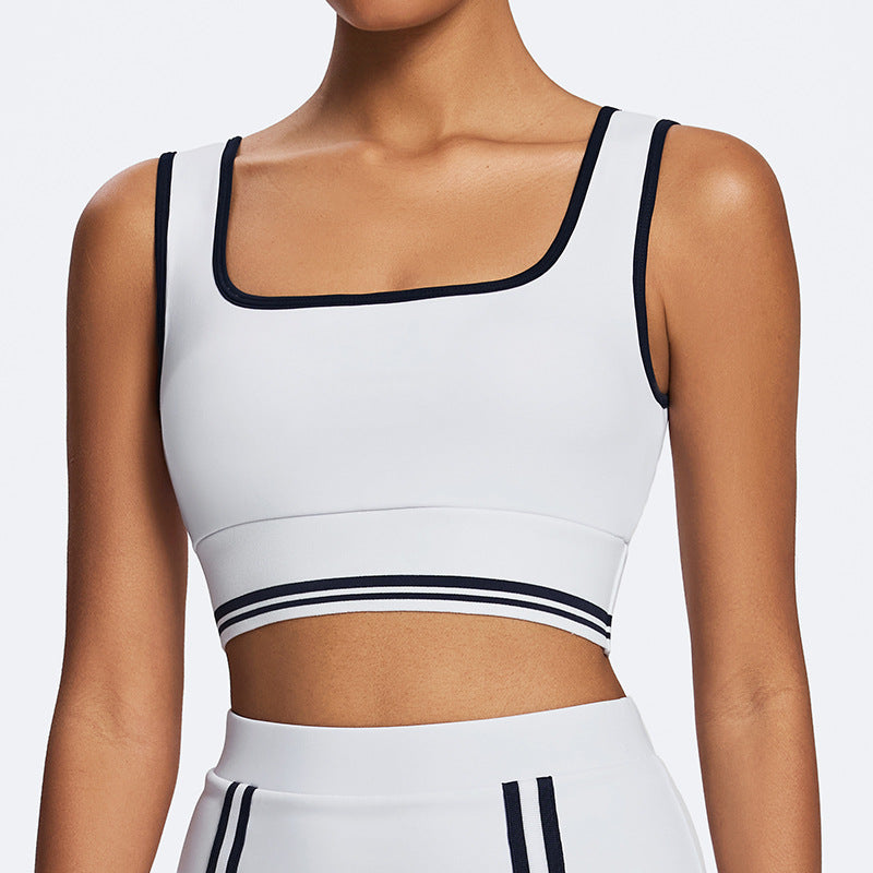 New premium yoga outfit set for women - barely there tennis top, sleeveless fitness tank, running yoga apparel