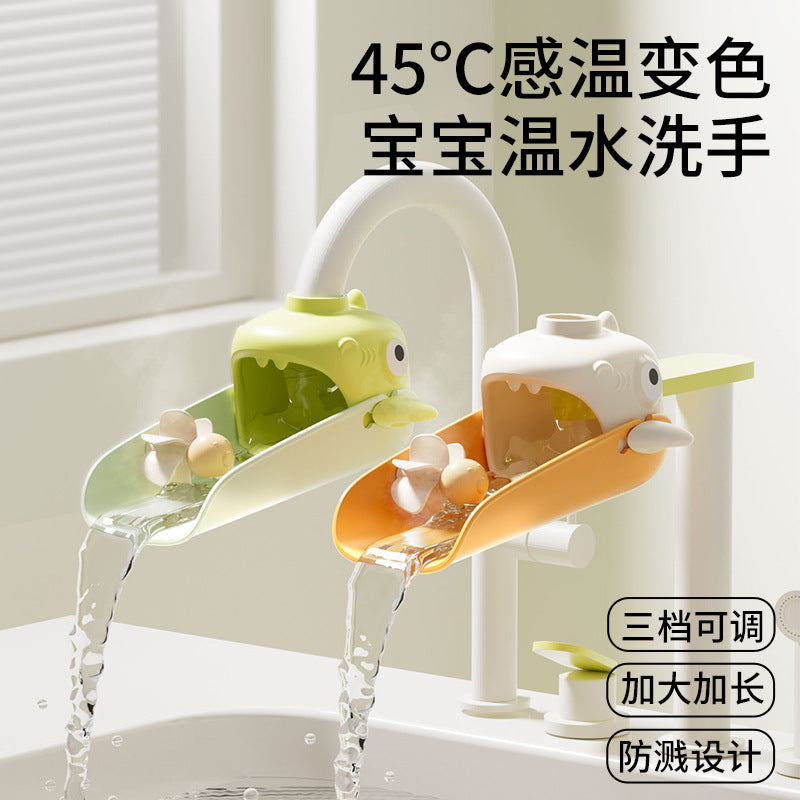 Faucet extender baby hand wash long extension guide sink kids silicone neutralcute cartoon anti-splash water