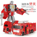 Kids' alloy transforming robot fire truck series: autobots, helicopters, police cars, and motorcycle model toys