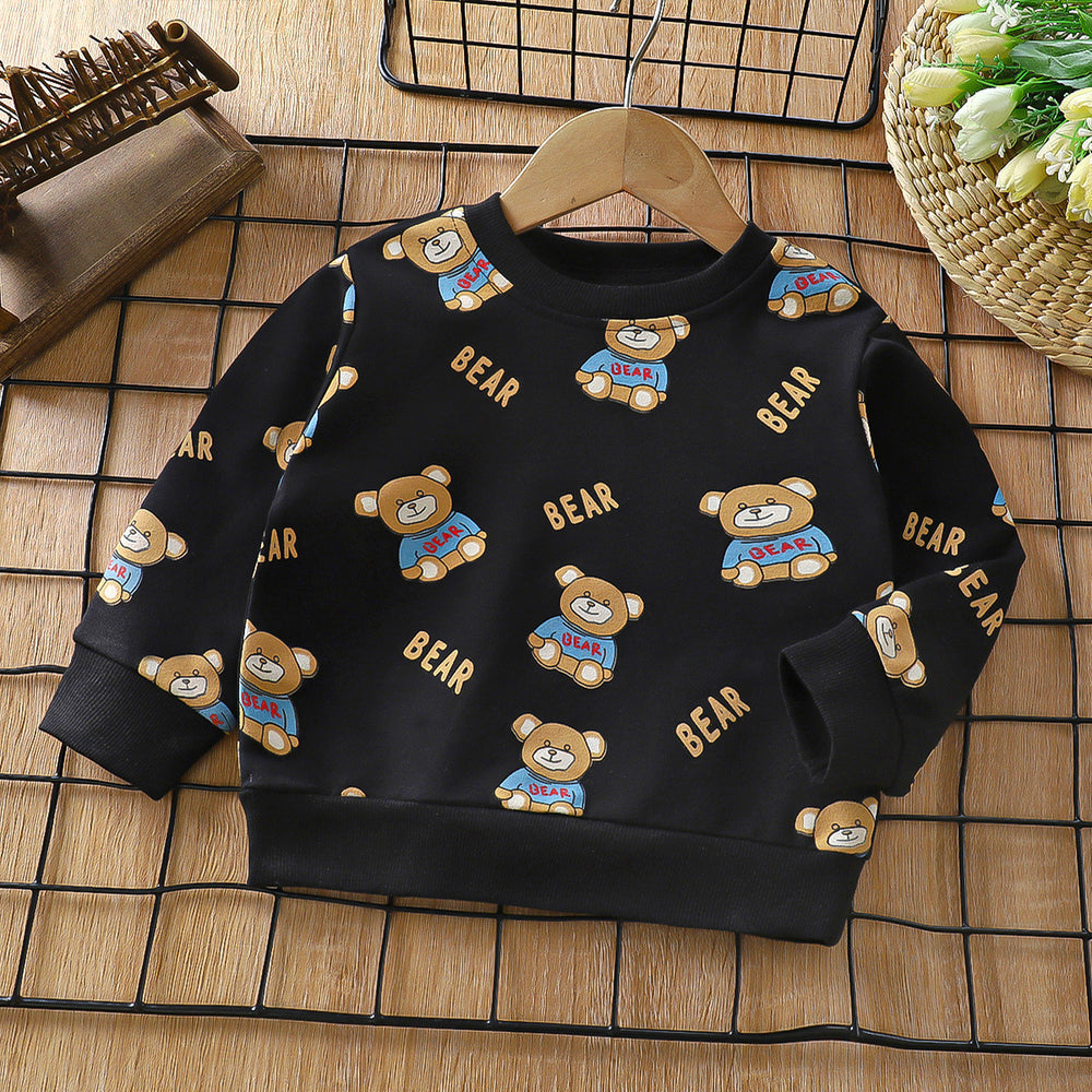 Children's hoodie  autumn collection, 100% cotton, long sleeve t-shirt for boys and girls, infant and toddler pullover top