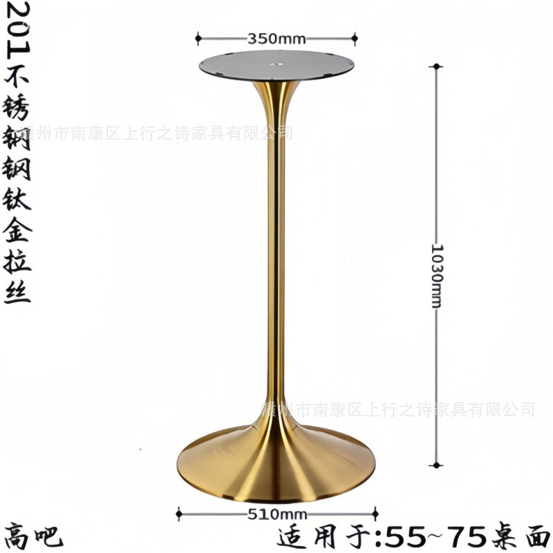 Titanium speaker legs, stainless steel spinning brushed table legs, metal waist bracket, coffee table legs, tulip table legs